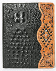 American Darling Portfolio Bag Hand Tooled Crocodile embossed Genuine Leather women bag western handbag purse