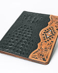 American Darling Portfolio Bag Hand Tooled Crocodile embossed Genuine Leather women bag western handbag purse