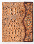American Darling Portfolio Bag Hand Tooled Crocodile embossed Genuine Leather women bag western handbag purse - Everest Ranch