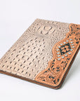 American Darling Portfolio Bag Hand Tooled Crocodile embossed Genuine Leather women bag western handbag purse