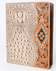 American Darling Portfolio Bag Hand Tooled Crocodile embossed Genuine Leather women bag western handbag purse