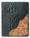 American Darling Portfolio Bag Hand Tooled Crocodile embossed Genuine Leather women bag western handbag purse