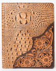 American Darling Portfolio Bag Hand Tooled Crocodile embossed Genuine Leather women bag western handbag purse