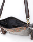 Ohlay Bags SKBA116 Cross Body I Hand Tooled Hair-On Genuine Leather Women Bag Western Handbag Purse