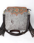 Ohlay Bags SKBA116 Cross Body I Hand Tooled Hair-On Genuine Leather Women Bag Western Handbag Purse