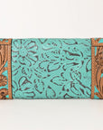 OHLAY WALLET Hand Tooled Embossed Genuine Leather women bag western handbag purse