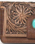 OHLAY WALLET Hand Tooled Genuine Leather women bag western handbag purse