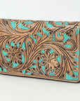 OHLAY WALLET Hand Tooled Genuine Leather women bag western handbag purse