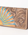 OHLAY WALLET Hand Tooled Genuine Leather women bag western handbag purse