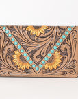 OHLAY WALLET Hand Tooled Genuine Leather women bag western handbag purse