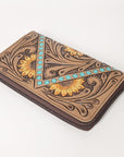 OHLAY WALLET Hand Tooled Genuine Leather women bag western handbag purse