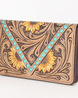 OHLAY WALLET Hand Tooled Genuine Leather women bag western handbag purse