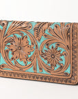 OHLAY WALLET Hand Tooled Genuine Leather women bag western handbag purse