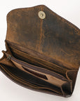 OHLAY WALLET Hand Tooled Genuine Leather women bag western handbag purse