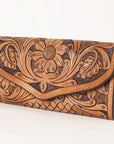 OHLAY WALLET Hand Tooled Genuine Leather women bag western handbag purse