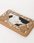 OHLAY WALLET Hand Tooled Hair-on Genuine Leather women bag western handbag purse