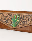 OHLAY WALLET Hand Tooled Hair-on Genuine Leather women bag western handbag purse
