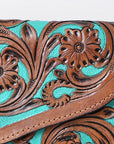 OHLAY WALLET Hand Tooled Hair-on Genuine Leather women bag western handbag purse
