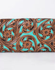 OHLAY WALLET Hand Tooled Hair-on Genuine Leather women bag western handbag purse