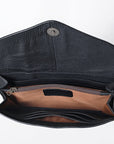 OHLAY WALLET Hand Tooled Hair-on Genuine Leather women bag western handbag purse