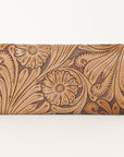 OHLAY WALLET Hand Tooled Hair-on Genuine Leather women bag western handbag purse