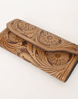 OHLAY WALLET Hand Tooled Hair-on Genuine Leather women bag western handbag purse