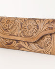 OHLAY WALLET Hand Tooled Hair-on Genuine Leather women bag western handbag purse