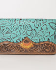 OHLAY WALLET Hand Tooled Embossed Hair-on Genuine Leather women bag western handbag purse