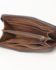 OHLAY WALLET Hand Tooled Embossed Hair-on Genuine Leather women bag western handbag purse