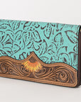 OHLAY WALLET Hand Tooled Embossed Hair-on Genuine Leather women bag western handbag purse