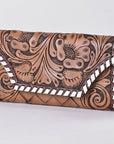 OHLAY WALLET Hand Tooled Hair-on Genuine Leather women bag western handbag purse
