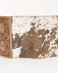 OHLAY WALLET Hand Tooled Hair-on Genuine Leather women bag western handbag purse