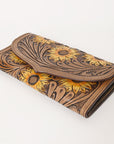 OHLAY WALLET Hand Tooled Genuine Leather women bag western handbag purse