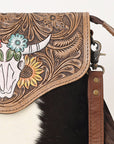 Ohlay Bags KBG172 CROSS BODY Hand Tooled Hair-on Genuine Leather women bag western handbag purse
