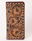 OHLAY WALLET Hand Tooled Genuine Leather women bag western handbag purse