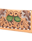 OHLAY WALLET Hand Tooled Genuine Leather women bag western handbag purse