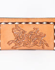 OHLAY WALLET Hand Tooled Genuine Leather women bag western handbag purse