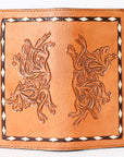 OHLAY WALLET Hand Tooled Genuine Leather women bag western handbag purse