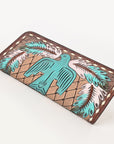 OHLAY WALLET Hand Tooled Genuine Leather women bag western handbag purse