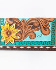 OHLAY WALLET Hand Tooled Genuine Leather women bag western handbag purse