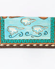 OHLAY WALLET Hand Tooled Genuine Leather women bag western handbag purse