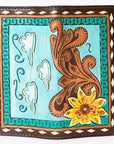 OHLAY WALLET Hand Tooled Genuine Leather women bag western handbag purse