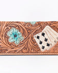 OHLAY WALLET Hand Tooled Genuine Leather women bag western handbag purse