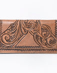 OHLAY WALLET Hand Tooled Genuine Leather women bag western handbag purse
