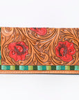 OHLAY WALLET Hand Tooled Genuine Leather women bag western handbag purse