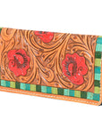 OHLAY WALLET Hand Tooled Genuine Leather women bag western handbag purse
