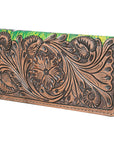 OHLAY WALLET Hand Tooled Genuine Leather women bag western handbag purse