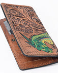 OHLAY WALLET Hand Tooled Genuine Leather women bag western handbag purse