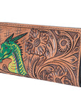 OHLAY WALLET Hand Tooled Genuine Leather women bag western handbag purse