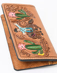 OHLAY WALLET Hand Tooled Genuine Leather women bag western handbag purse